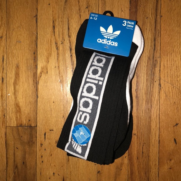 New - Adidas Originals Graphic Logo Sock 3-Pack - Picture 2 of 3